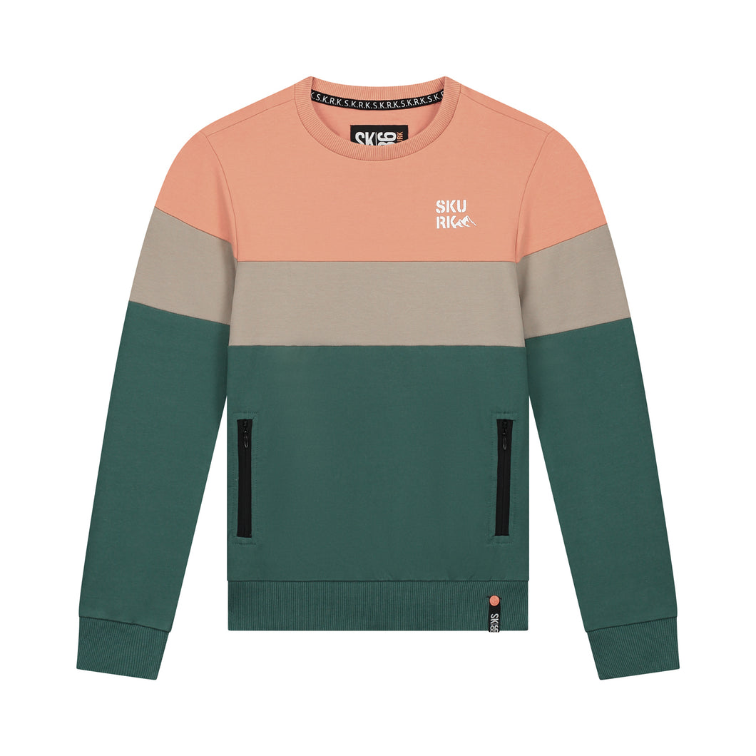 Sweater Sjoerd Peach - Sand - Green